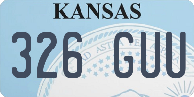 KS license plate 326GUU