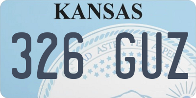 KS license plate 326GUZ