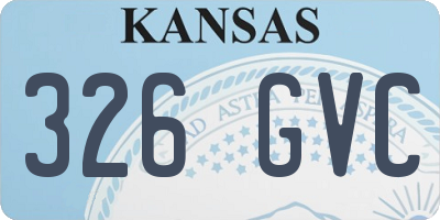 KS license plate 326GVC
