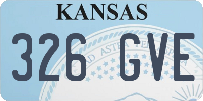KS license plate 326GVE