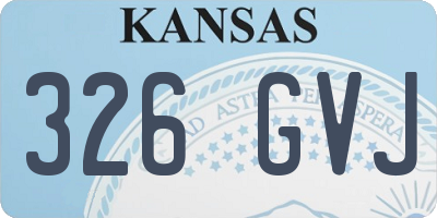 KS license plate 326GVJ