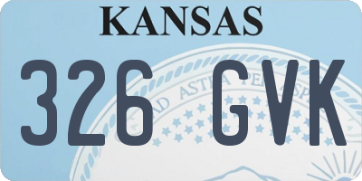 KS license plate 326GVK