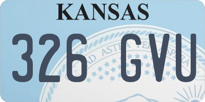 KS license plate 326GVU