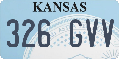 KS license plate 326GVV