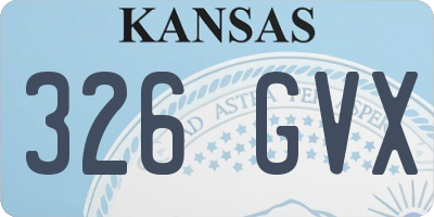KS license plate 326GVX