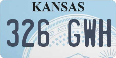 KS license plate 326GWH