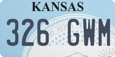 KS license plate 326GWM