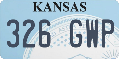 KS license plate 326GWP