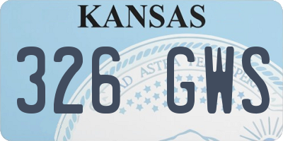 KS license plate 326GWS
