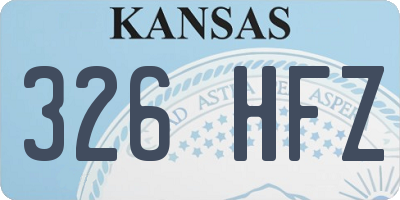 KS license plate 326HFZ