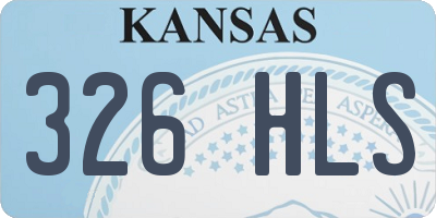 KS license plate 326HLS