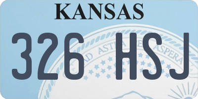 KS license plate 326HSJ