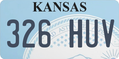 KS license plate 326HUV