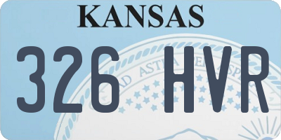 KS license plate 326HVR
