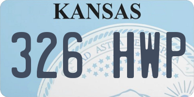KS license plate 326HWP