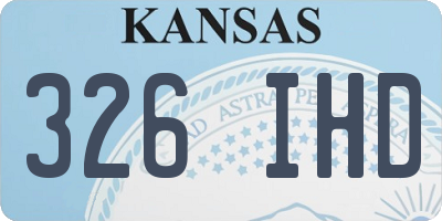 KS license plate 326IHD