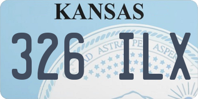 KS license plate 326ILX