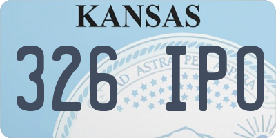 KS license plate 326IPO