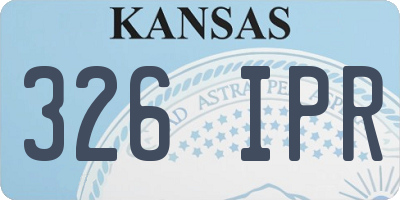 KS license plate 326IPR