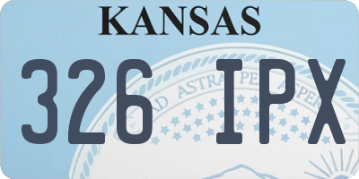 KS license plate 326IPX