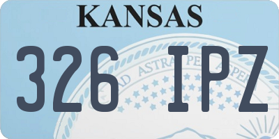 KS license plate 326IPZ