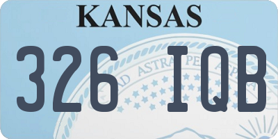 KS license plate 326IQB