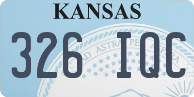 KS license plate 326IQC
