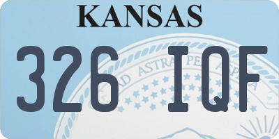KS license plate 326IQF