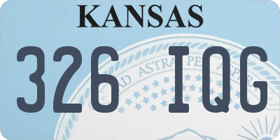 KS license plate 326IQG