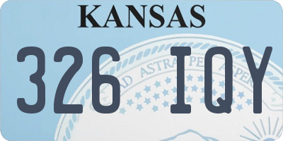 KS license plate 326IQY