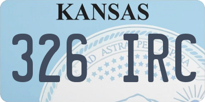 KS license plate 326IRC