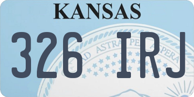 KS license plate 326IRJ