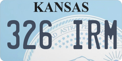 KS license plate 326IRM