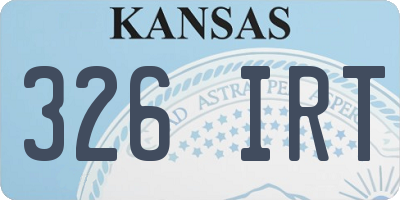 KS license plate 326IRT