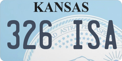KS license plate 326ISA