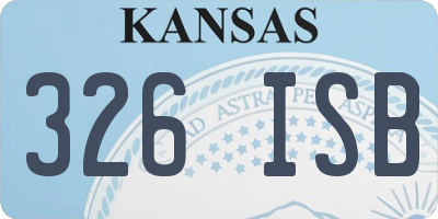 KS license plate 326ISB