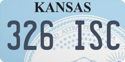 KS license plate 326ISC