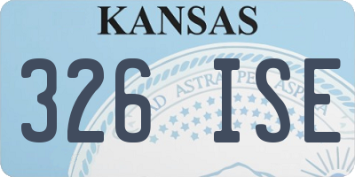 KS license plate 326ISE