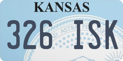 KS license plate 326ISK