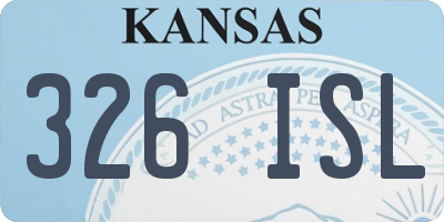 KS license plate 326ISL