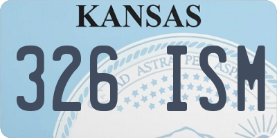 KS license plate 326ISM
