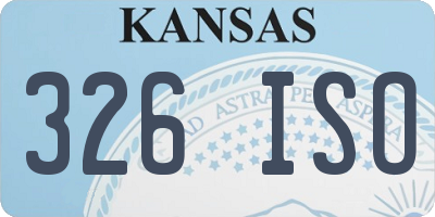 KS license plate 326ISO