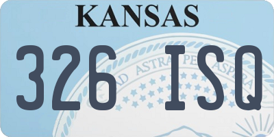 KS license plate 326ISQ