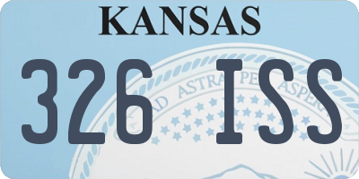 KS license plate 326ISS