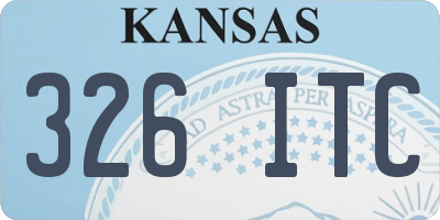 KS license plate 326ITC