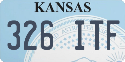 KS license plate 326ITF