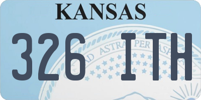 KS license plate 326ITH