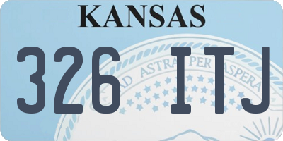 KS license plate 326ITJ