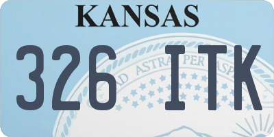 KS license plate 326ITK
