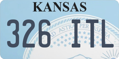 KS license plate 326ITL
